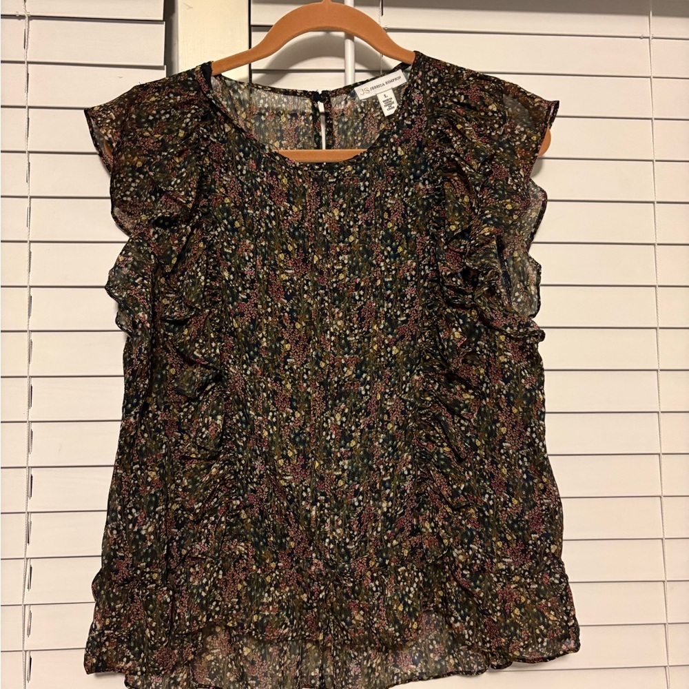 Jessica Simpson Multicolor Ruffle Blouse